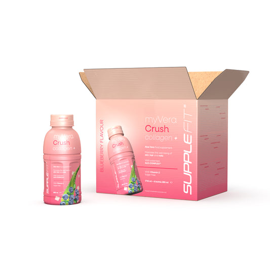 Cod. INTA001-06 MYVERA CRUSH Collagen + | Complément alimentaire en bouteille unidose de 285 ml (6 bouteilles) - 1710 ml