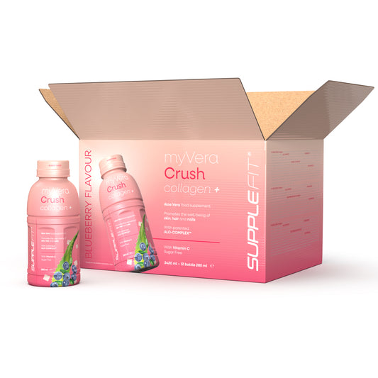 Cod. INTA001-12 MYVERA CRUSH Collagen + | Complément alimentaire en bouteilles unidoses de 285 ml (12 bouteilles) - 3420 ml